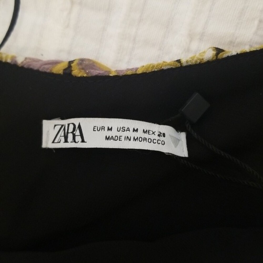 Zara Floral One Shoulder Mini Dress size M New With Tag - Picture 9 of 14